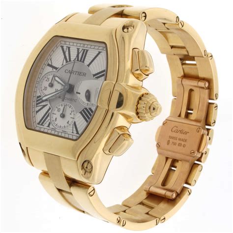 gold cartier watch mens|cartier chronograph watches for men's.